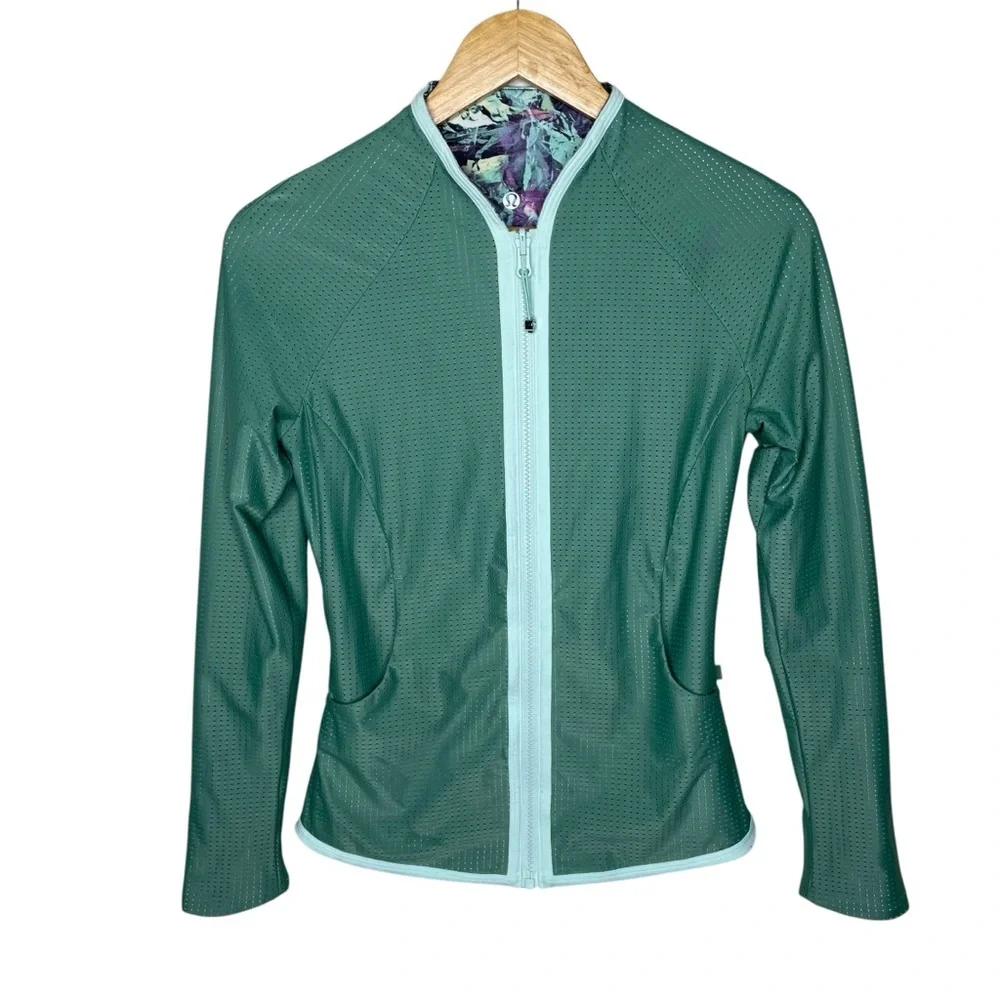 lululemon Find Your‎ Bliss Reversible Jacket Vintage Green Iridescent
